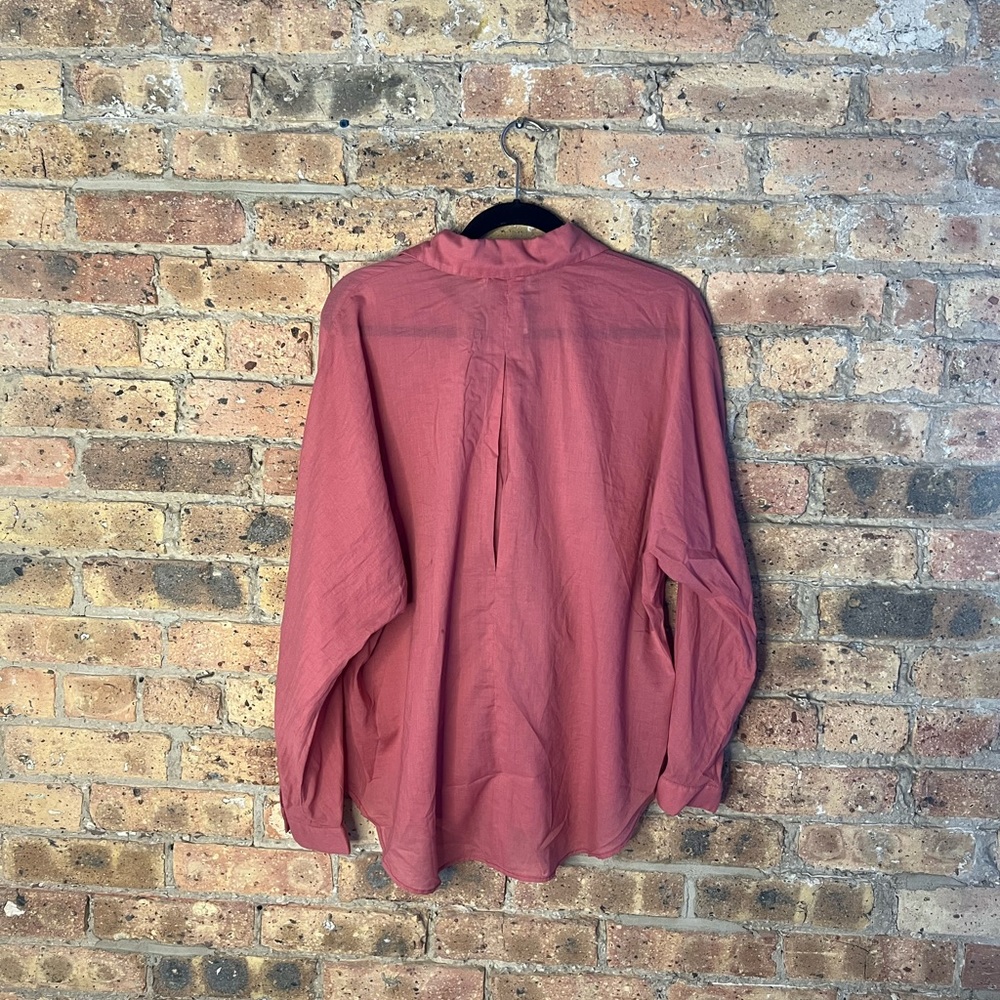 Devotion Twins Brick Red Button Down, Size S, Nev… - image 4